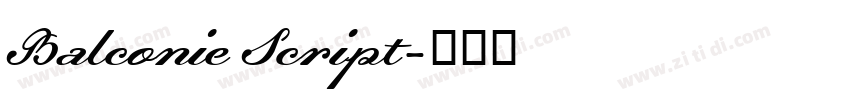 Balconie Script字体转换
